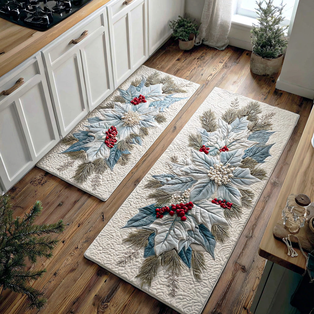 Csúszásgátló konyhai szőnyeg – Báj Poinsettia téli