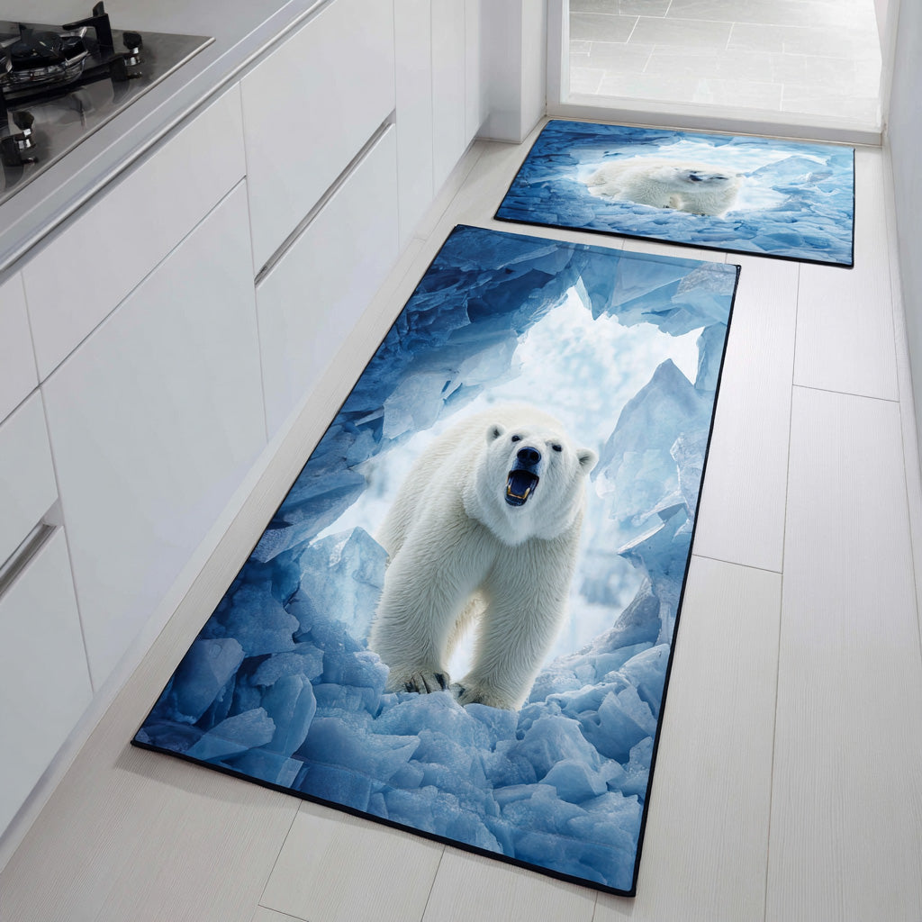 Csúszásgátló konyhai szőnyeg – Winter- havas részletek