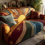 Steppelt kanapéhuzat – Rusztikus patchwork Sonnenaufgang