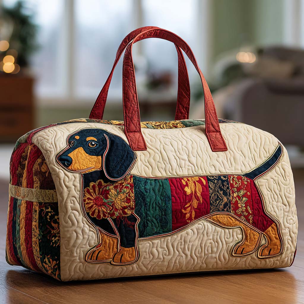 Steppelt utazótáska – Patchwork kutya